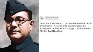 'Azad Hind Fauj' Trends on Subhas Chandra Bose Death Anniversary 2022: Netizens Share Messages and Quotes To Observe Netaji Punyatithi